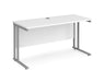 Maestro 25 - Straight 600mm Deep Desk - Silver Frame.