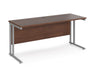 Maestro 25 - Straight 600mm Deep Desk - Silver Frame.