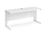 Maestro 25 - Straight 600mm Deep Desk - White Frame.