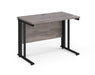 Maestro 25 - Straight Desk - Black Cable Managed Leg Frame.