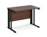 Maestro 25 - Straight Desk - Black Cable Managed Leg Frame.