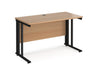 Maestro 25 - Straight Desk - Black Cable Managed Leg Frame.