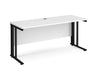 Maestro 25 - Straight Desk - Black Cable Managed Leg Frame.