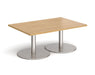 Monza - Rectangular Coffee Table - Brushed Steel Base.