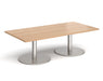 Monza - Rectangular Coffee Table - Brushed Steel Base.