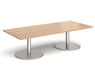 Monza - Rectangular Coffee Table - Brushed Steel Base.