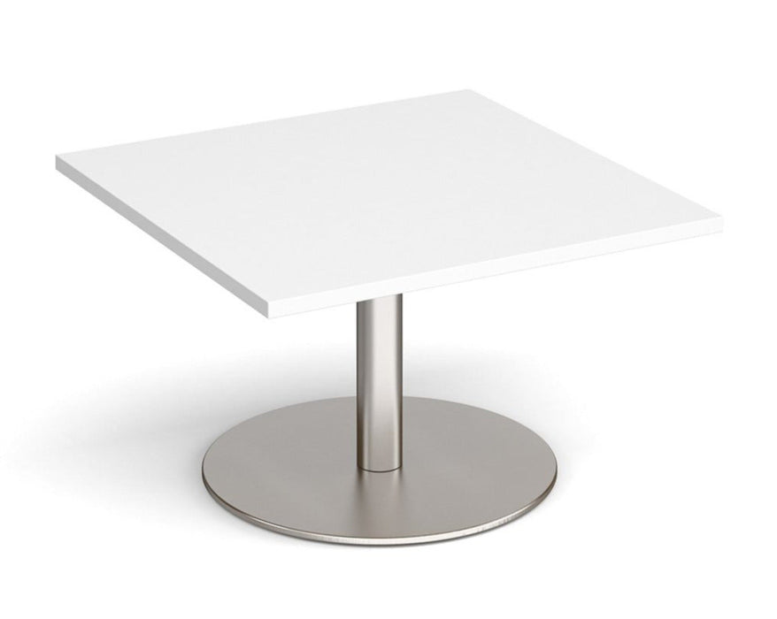 Monza - Square Coffee Table - Brushed Steel Base.