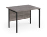 Maestro 25 - Straight Rectangular Desk - Black H-frame Leg.