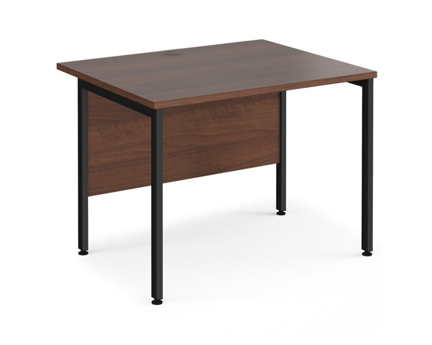 Maestro 25 - Straight Rectangular Desk - Black H-frame Leg.