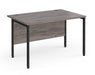 Maestro 25 - Straight Rectangular Desk - Black H-frame Leg.