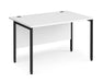 Maestro 25 - Straight Rectangular Desk - Black H-frame Leg.