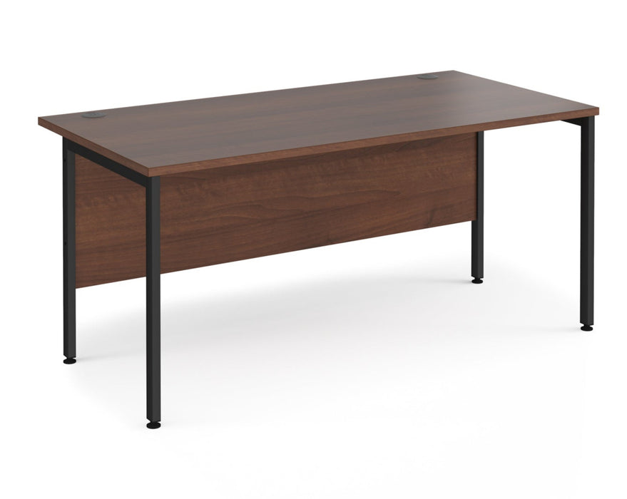 Maestro 25 - Straight Rectangular Desk - Black H-frame Leg.