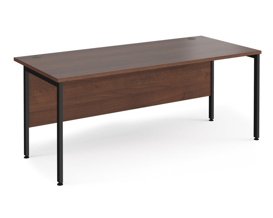 Maestro 25 - Straight Rectangular Desk - Black H-frame Leg.