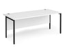 Maestro 25 - Straight Rectangular Desk - Black H-frame Leg.