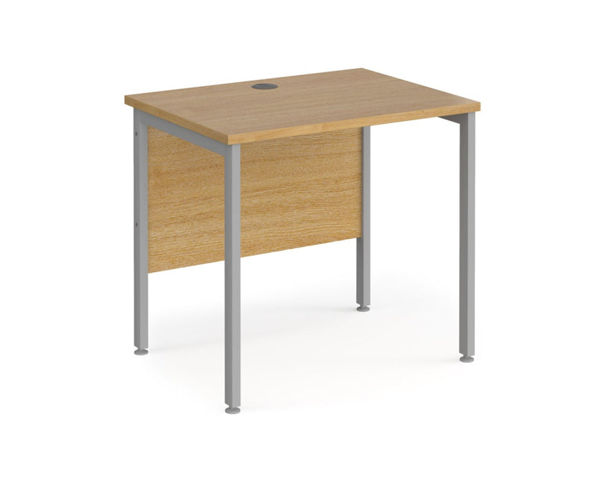 Maestro 25 - Straight Desk - Silver H-frame Leg.