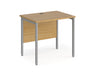 Maestro 25 - Straight Desk - Silver H-frame Leg.