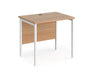 Maestro 25 - Straight Desk - White H-frame Leg.