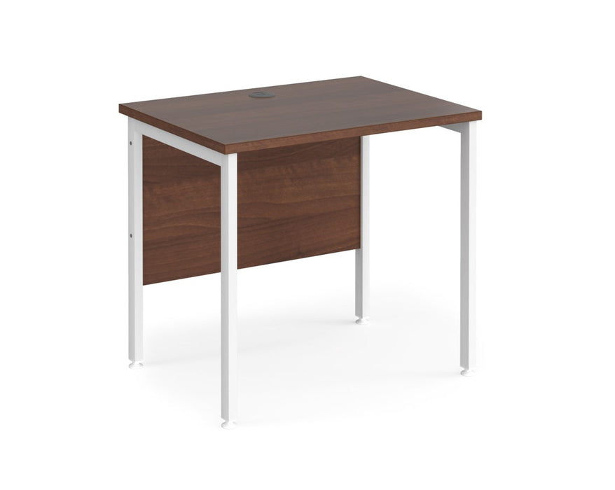 Maestro 25 - Straight Desk - White H-frame Leg.