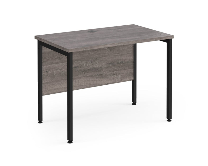 Maestro 25 - Straight Desk - Black H-frame Leg.