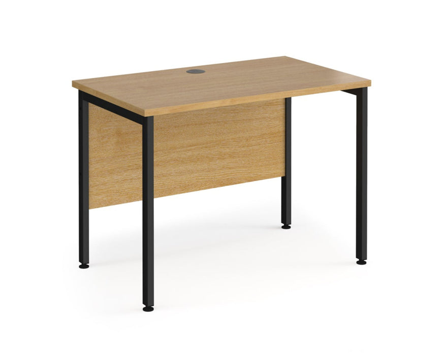 Maestro 25 - Straight Desk - Black H-frame Leg.