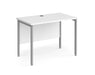 Maestro 25 - Straight Desk - Silver H-frame Leg.