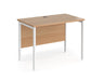 Maestro 25 - Straight Desk - White H-frame Leg.