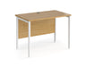 Maestro 25 - Straight Desk - White H-frame Leg.