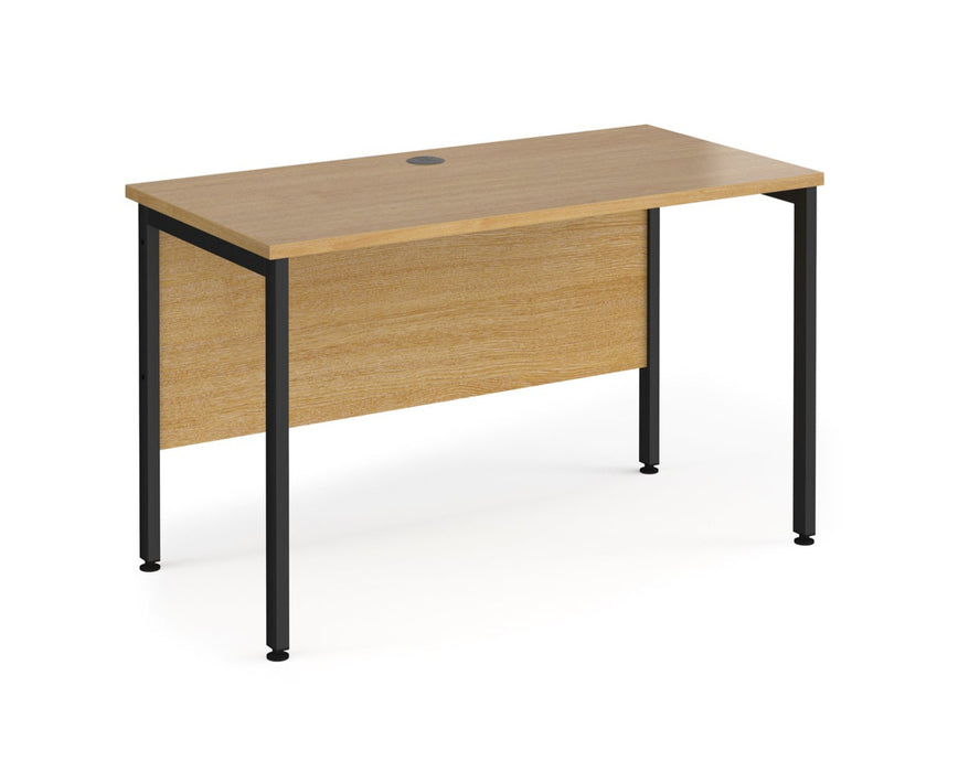 Maestro 25 - Straight Desk - Black H-frame Leg.