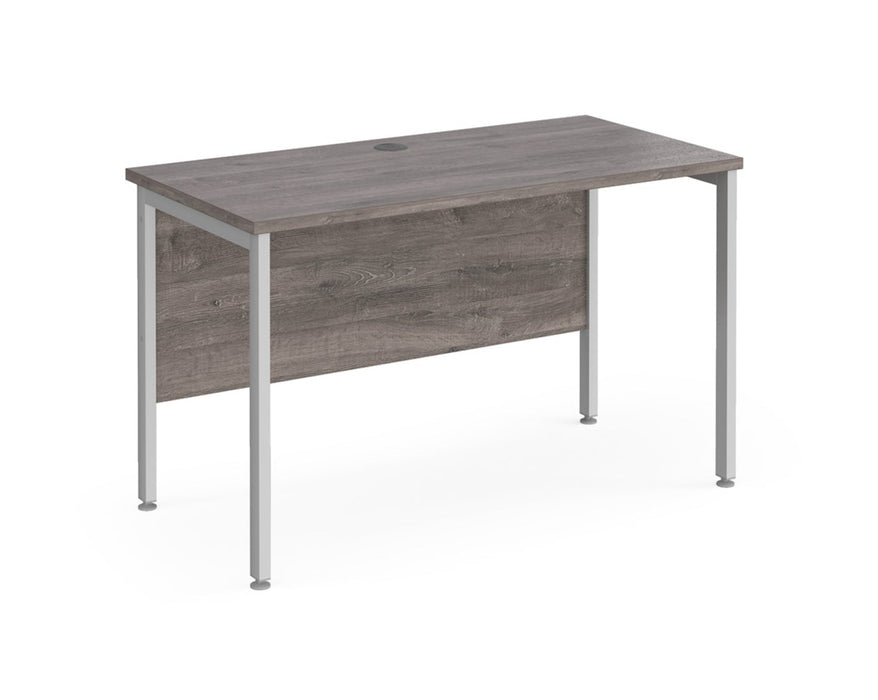 Maestro 25 - Straight Desk - Silver H-frame Leg.