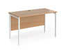 Maestro 25 - Straight Desk - White H-frame Leg.