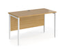 Maestro 25 - Straight Desk - White H-frame Leg.