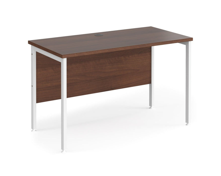 Maestro 25 - Straight Desk - White H-frame Leg.