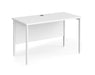 Maestro 25 - Straight Desk - White H-frame Leg.