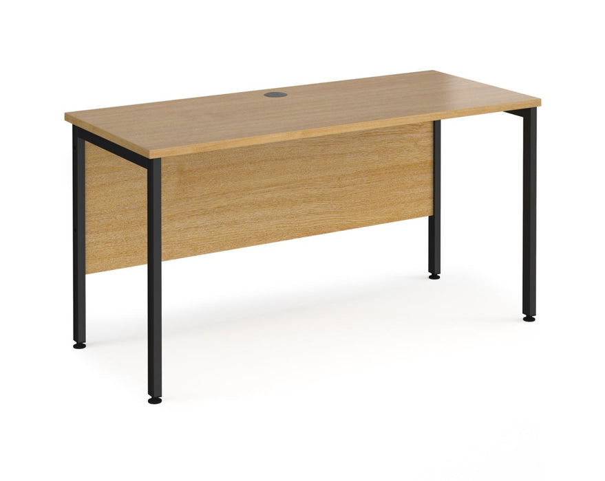 Maestro 25 - Straight Desk - Black H-frame Leg.