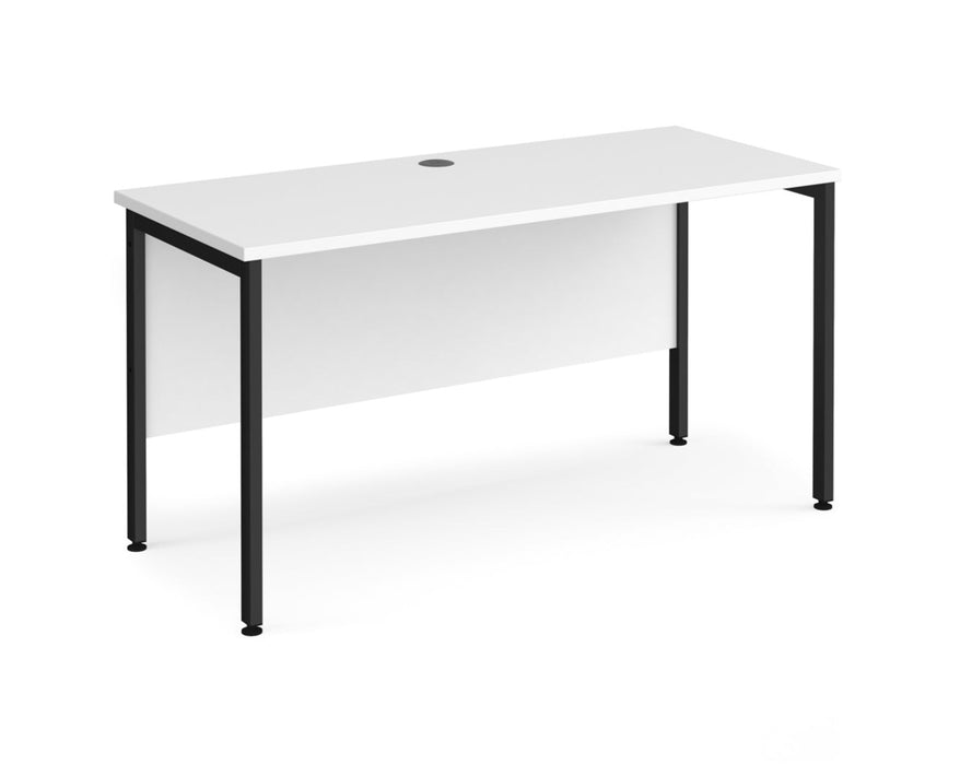 Maestro 25 - Straight Desk - Black H-frame Leg.