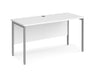 Maestro 25 - Straight Desk - Silver H-frame Leg.