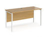 Maestro 25 - Straight Desk - White H-frame Leg.