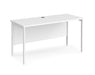 Maestro 25 - Straight Desk - White H-frame Leg.