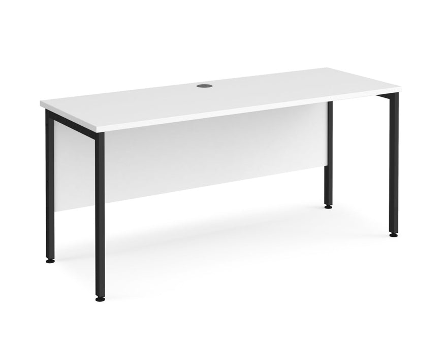 Maestro 25 - Straight Desk - Black H-frame Leg.