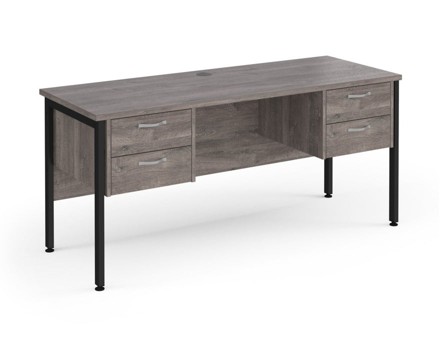 Maestro 25 - Straight Desk 1600mm x 600mm with Two x 2 Drawer Pedestals