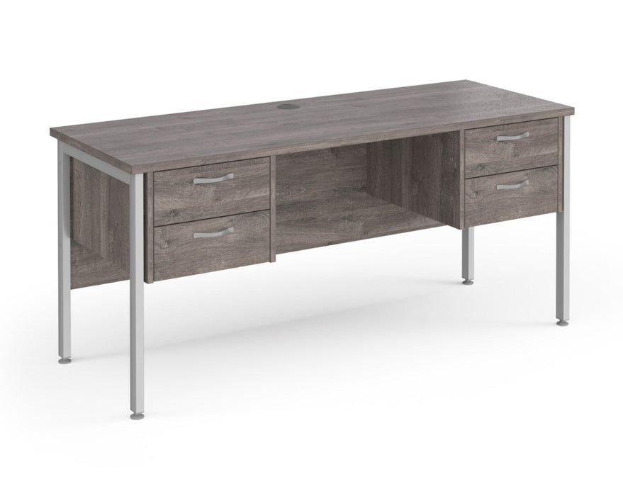 Maestro 25 - Straight Desk 1600mm x 600mm with Two x 2 Drawer Pedestals