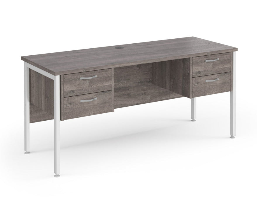 Maestro 25 - Straight Desk 1600mm x 600mm with Two x 2 Drawer Pedestals