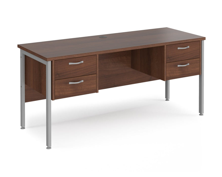 Maestro 25 - Straight Desk 1600mm x 600mm with Two x 2 Drawer Pedestals.