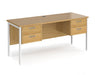 Maestro 25 - Straight Desk 1600mm x 600mm with Two x 2 Drawer Pedestals.