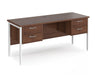 Maestro 25 - Straight Desk 1600mm x 600mm with Two x 2 Drawer Pedestals.