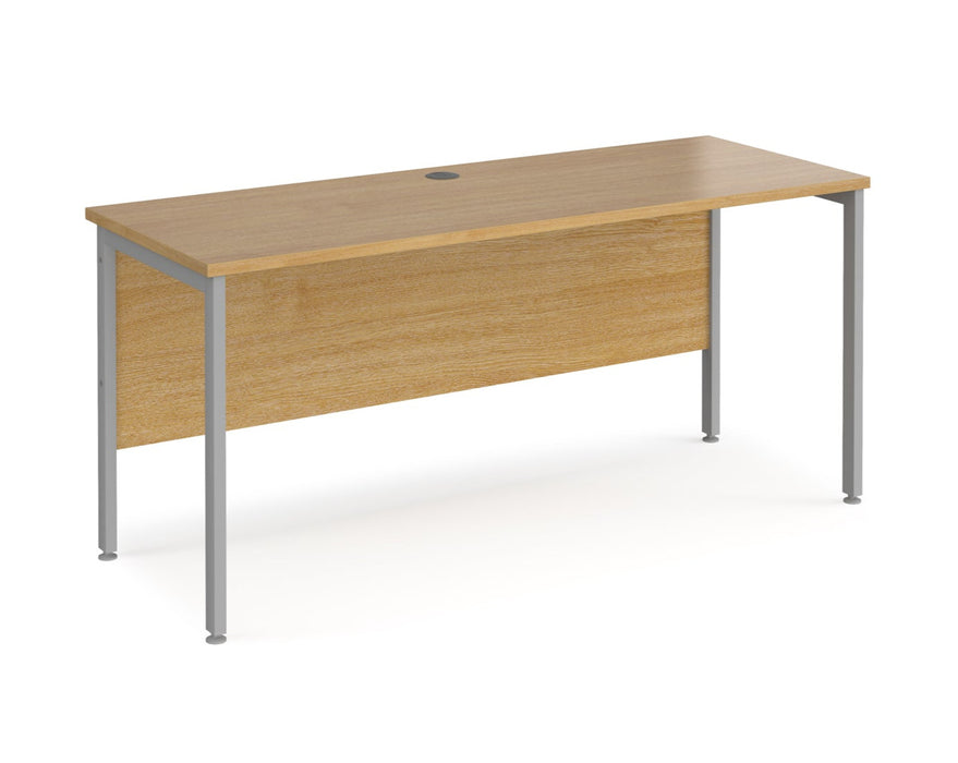 Maestro 25 - Straight Desk - Silver H-frame Leg.