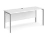 Maestro 25 - Straight Desk - Silver H-frame Leg.