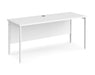 Maestro 25 - Straight Desk - White H-frame Leg.