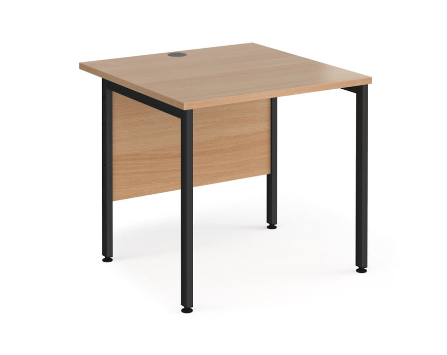 Maestro 25 - Straight Square Desk 800mm x 800mm - Silver H-frame Leg.