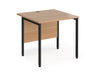 Maestro 25 - Straight Square Desk 800mm x 800mm - Silver H-frame Leg.